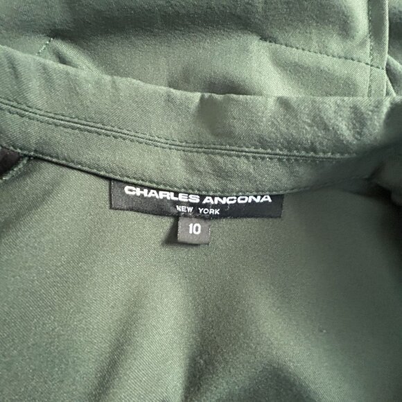 Charles Ancona New York Womens Equestrian Show Jacket Size 10 Green Stretch - Picture 3 of 10